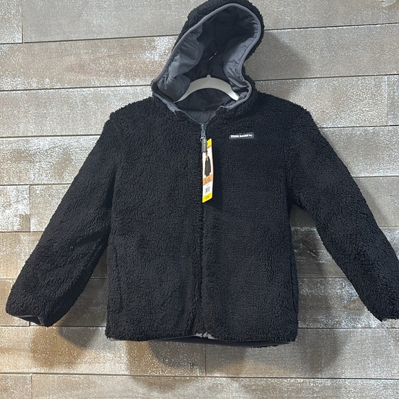 BOYS DEER HARBOR REVERSIBLE HOODED JACKET size 7/8 - Picture 8 of 11